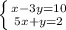 ІВ 5. Розвязати підстановки x-3y=105x+y=2(дуже кр пишу)​