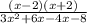 Скоротіть дріб: Х²-4 / 3х²+2х-8