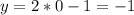 При каком значении x значение y=2x-1 равно нулю