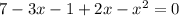 Решите уравнение √(7-3x)=1-x