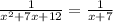 1/x+3 - 1/x+4 = 1/x+7 ответ:  x1= -5 x2= -1 Решать не в фотоматиматеке, там не такое решение