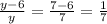итоговая по алгебреНайди значение алгебраической дроби y−6( в знаменателе 6) при y-7