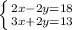 Розв'язання системи лінійних рівнянь із двома змінними додавання.  {х-у=9; {3х+2у=13