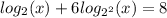 ㏒₂х + 6㏒₄х = 8 решить уравнение