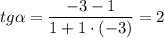 Найти угол между кривыми y= -3+x и y=x+1