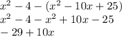 (x-2)(x+2)-(x-5)² с вираз