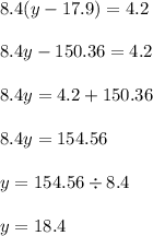 решить уравнение8,4(у