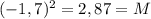 (-1,7)^{2} =2,87=M