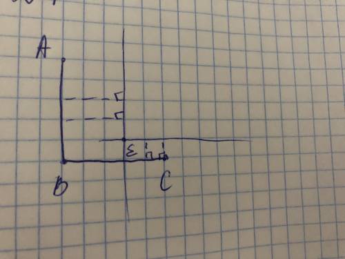  Начертите произвольный угол abc отметьте между сторонами угла точку e и проведите через нее прямые 