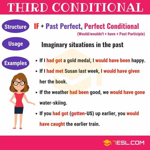  Make Third Conditional sentences for each of the situations. I didn’t have enough 