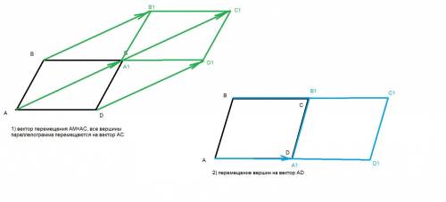 Построите образ параллелограма АВСD при паралельном переносе t(AM), если точке М совпадает с : верши
