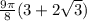 \frac{9\pi }{8} (3+2\sqrt{3} )