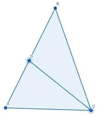 или ви тупие как и я) у рівнобедреному трикутнику ABC з основою AC проведено бісектрису СD. Знайдіть
