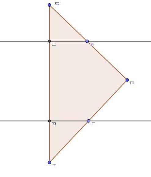  55 баллов. 7 класс. В треугольнике DEF на сторонах DE и EF отмечены точки K и L соответственно. Из 
