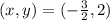 (x,y)=(-\frac{3}{2},2)