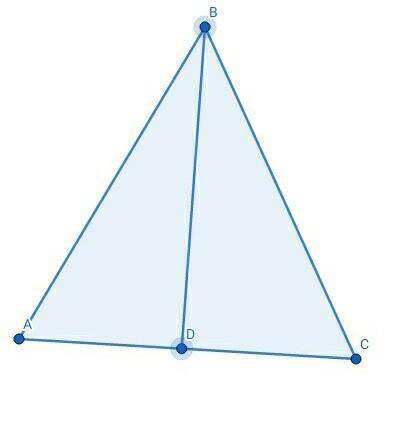 В равнобедренном треугольнике ABC с основанием АС =5,4 см отрезок BD-медиана угол ABD=53°. Найди АD,