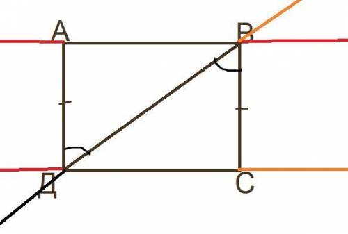  1.В четырехугольнике АВСД АД=BC, угол АДВ=углу СВД. Докажите,что АВ=СД. Без параллелограмма​ 