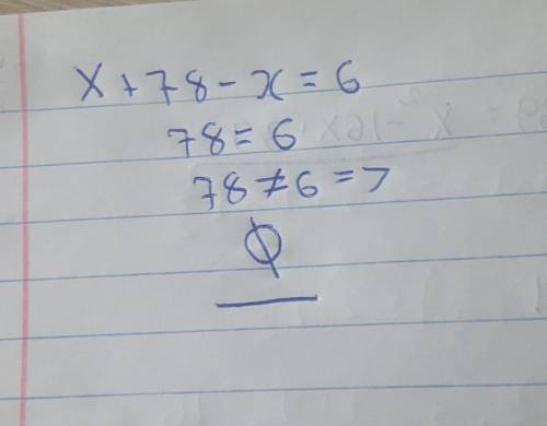Розв'язати рівняння корінь x +78 -x=6