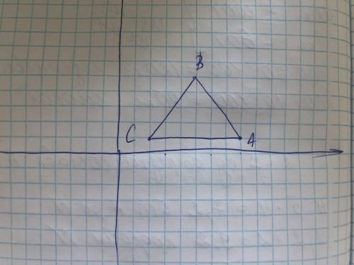  Дан треугольник ABC и координаты вершин этого треугольника. Определи длины сторон треугольника и ук