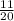  \frac{11}{20} 