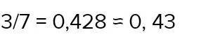  Вычисли приближённое значение заданного числа по избытку с точностью до 0,01: 3/7≈￼. 