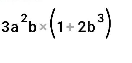  Розкладіть на множники многочлен: 3a²b+6a²b⁴​ 
