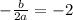 -\frac{b}{2a}=-2