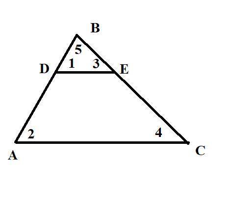  В треугольнике ABC провели DE∥AC. Известно, что: D∈AB,E∈BC, AB= 16 см, DB= 4 см, AC= 15 см. Найди D