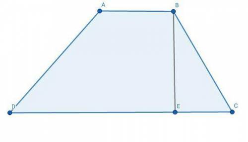 Если AB = 2 см, BC = 8 см, CD = 16 см, а угол C равен 30 °, найдите площадь трапеции ABCD.