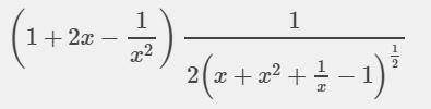 Найти производную функции корень из х +x^2 + 1/x-1