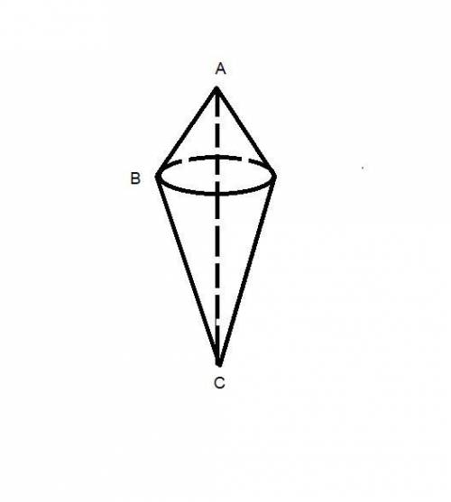  Во Начертите геометрическое тело, которое получается вращением треугольника вокруг большей е