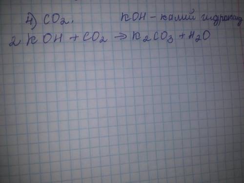  Укажіть речовину, яка взаємодіє з калій гідроксидом * 1) MgO 2) NaNO3 3) Ba(OH)2 4) CO2 