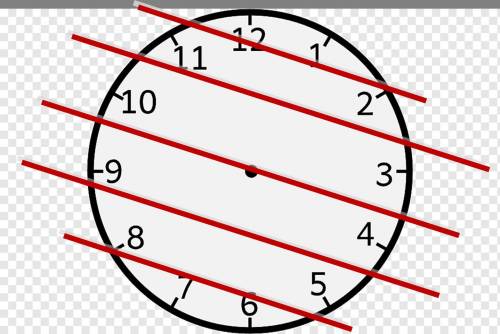  Разделить циферблат часов ровными линиями на шесть частей так что бы сумма чисел в каждой была один