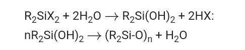 Силиконовый каучук. Формула полимера и уравнение реакции получения