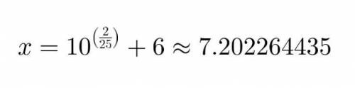  Реши уравнение log (x-6) 25-2 =0
