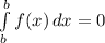 \int\limits^b_b {f(x)} \, dx = 0