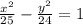 \frac{x^{2} }{25} - \frac{y^{2} }{24} =1