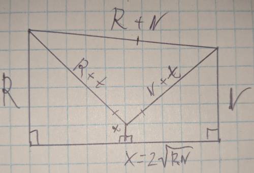 Два кола, радіуси яких дорівнюють R і r(r < R), дотикаються зовні. Знайдіть радіус більшого з кіл