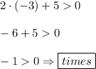 2\cdot(-3)+50 \\ \\ -6+50 \\ \\ -10 \Rightarrow \boxed{times}