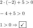 2\cdot (-2)+50 \\ \\ -4+50 \\ \\ 10 \Rightarrow \boxed{\checkmark} 