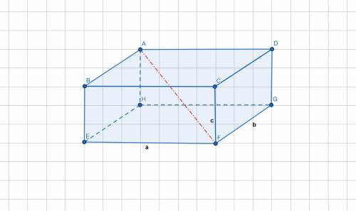 Найдите объём прямоугольного параллелепипеда с диагональю 13 см и сторонами 3 см и 4 см ​