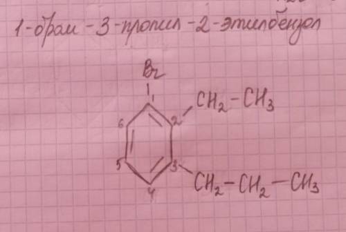 Структурная формула - 1-бром-3-пропил-2-этилбензол