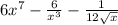6x^{7}-\frac{6}{x^{3} }-\frac{1}{12\sqrt{x} }
