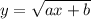 y = \sqrt{ax+b}