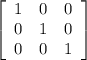 \left[\begin{array}{ccc}1&0&0\\0&1&0\\0&0&1\end{array}\right]