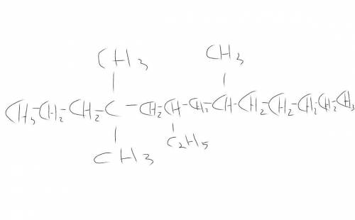 4,4,8- триметил-6-этил-тридекан написать структурную формулу углеводородов