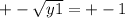 +-\sqrt{y1} =+-1