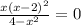 \frac{x(x-2)^2}{4-x^2} =0