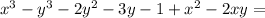 x^3-y^3-2y^2-3y-1+x^2-2xy=