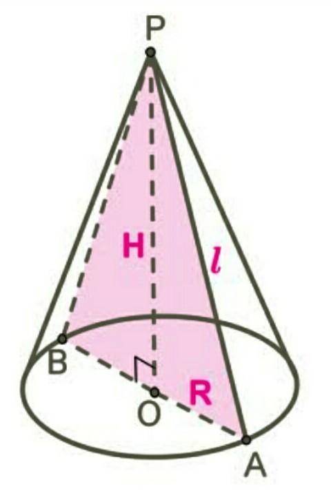 Площадь осевого сечения конуса равна 48 см2, его образующая составляет с плоскостью основания угол 6